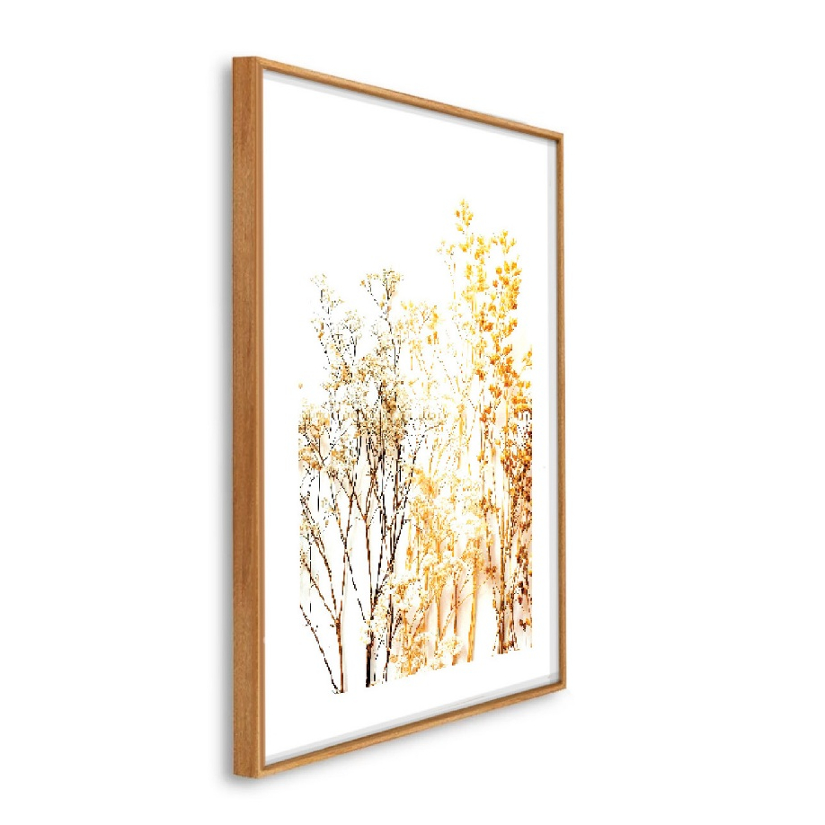 Quadro Decorativo  Grande com Moldura Caixa Alta 41x61x3.5 cm folhagem