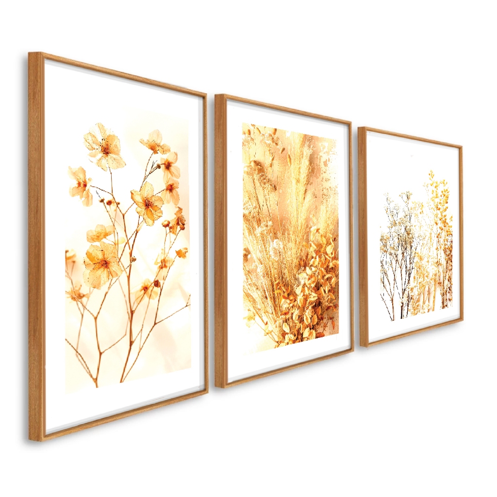 kit quadro decorativo moldura Caixa Alta Grande 41x61x3.5 cm Folha