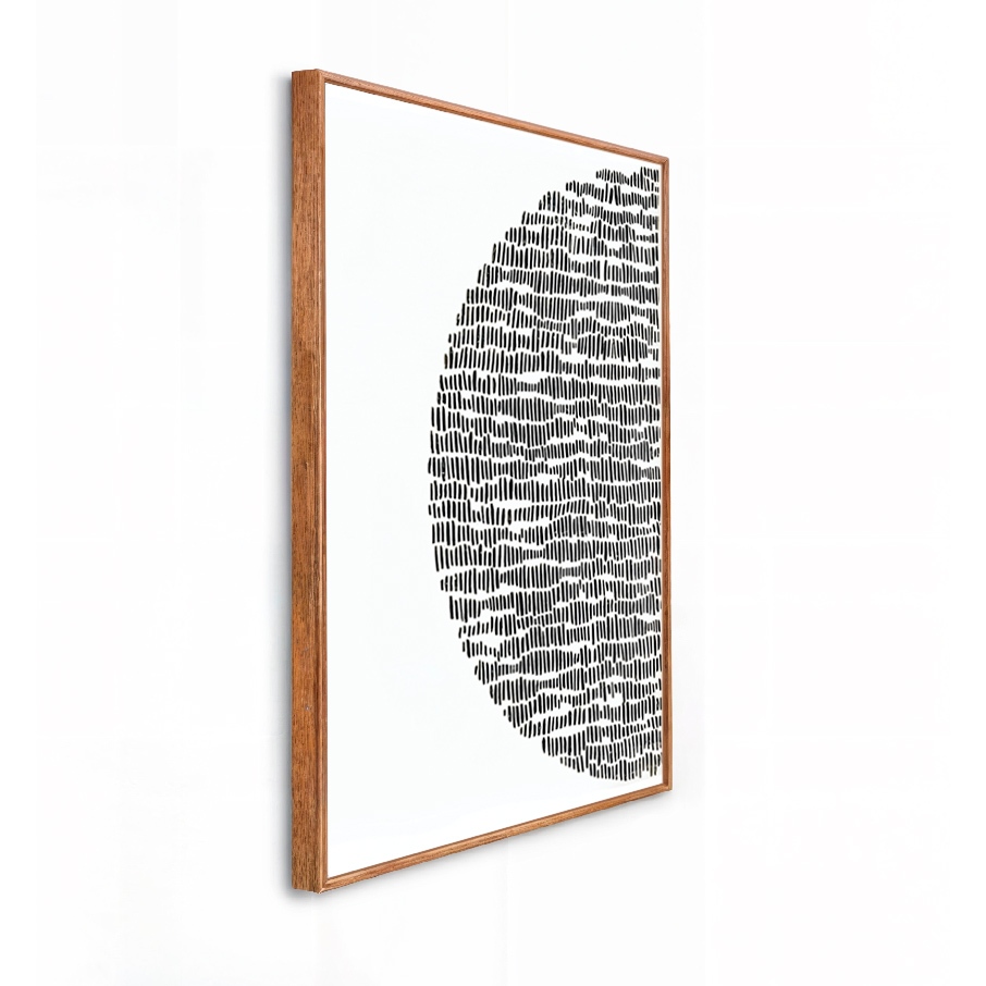 Quadro Decorativo Grande 41x61x3.5cm  com Moldura Caixa Sol Mosaico Esquerdo