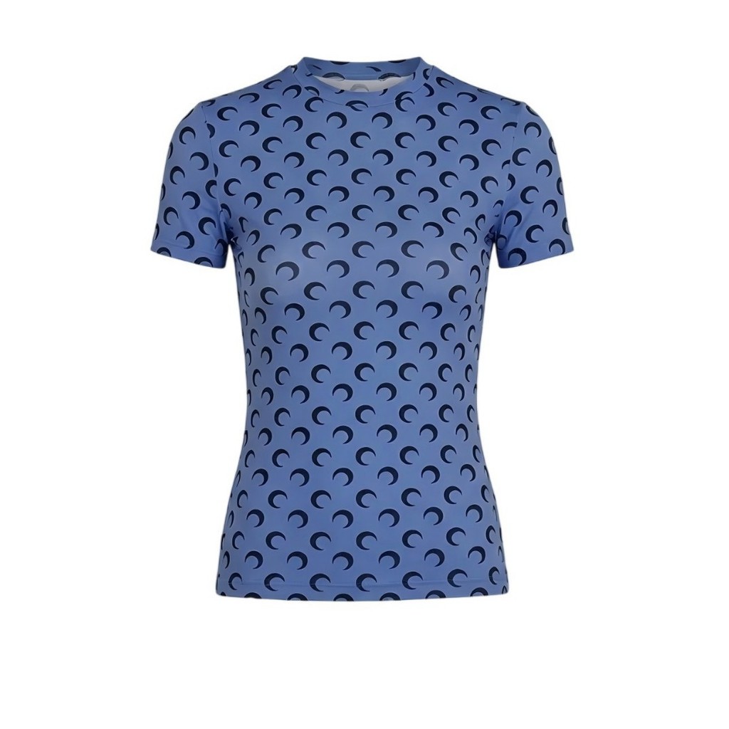 Half-high collar printed short-sleeve shirt T Slim-fit shirt One-piece jumpsuit shorts
