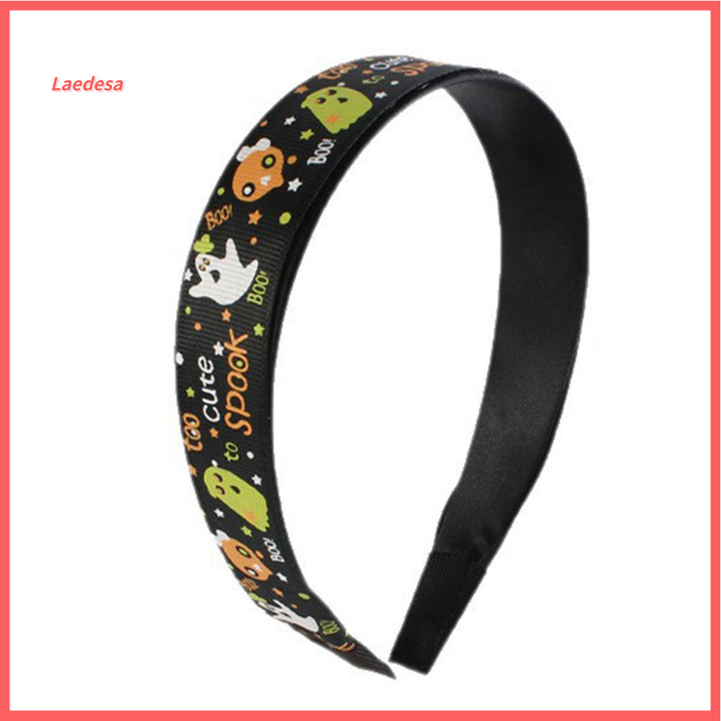 Halloween Gift for Kids Headband for Women and Girls – Comfortable Wide Non-slip Elastic Hairband with Pumpkin Ghost B
