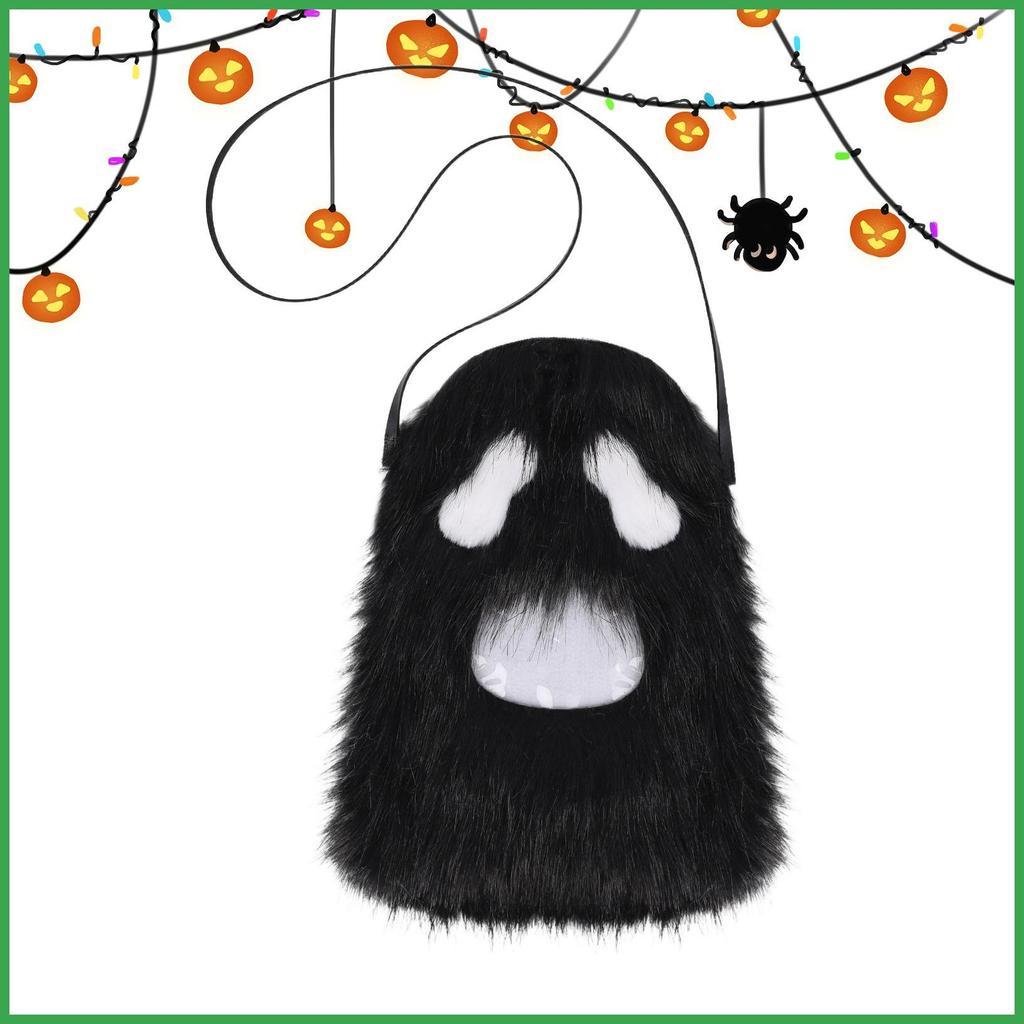 Bolsa De Halloween Assustador Forma Fantasma Ombro De Pelúcia Para Férias Ao Ar Livre Concerto Festival Commute dinnpbr