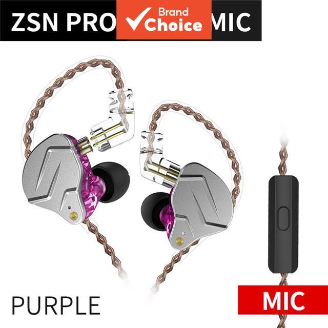 KZ ZSN PRO Fones De Ouvido Metal 1BA 1DD Tecnologia Híbrida HiFi Bass In-Ear Sport Com Ajuste De Cancelamento De Ruído C