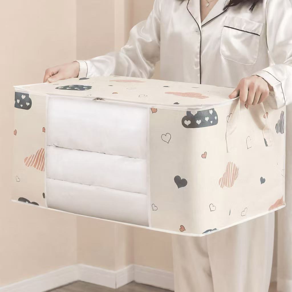 KIT 4 UNITS Box Organizer Bag Blanket Coat Wardrobe Ecological Anti-Dust Multipurpose
