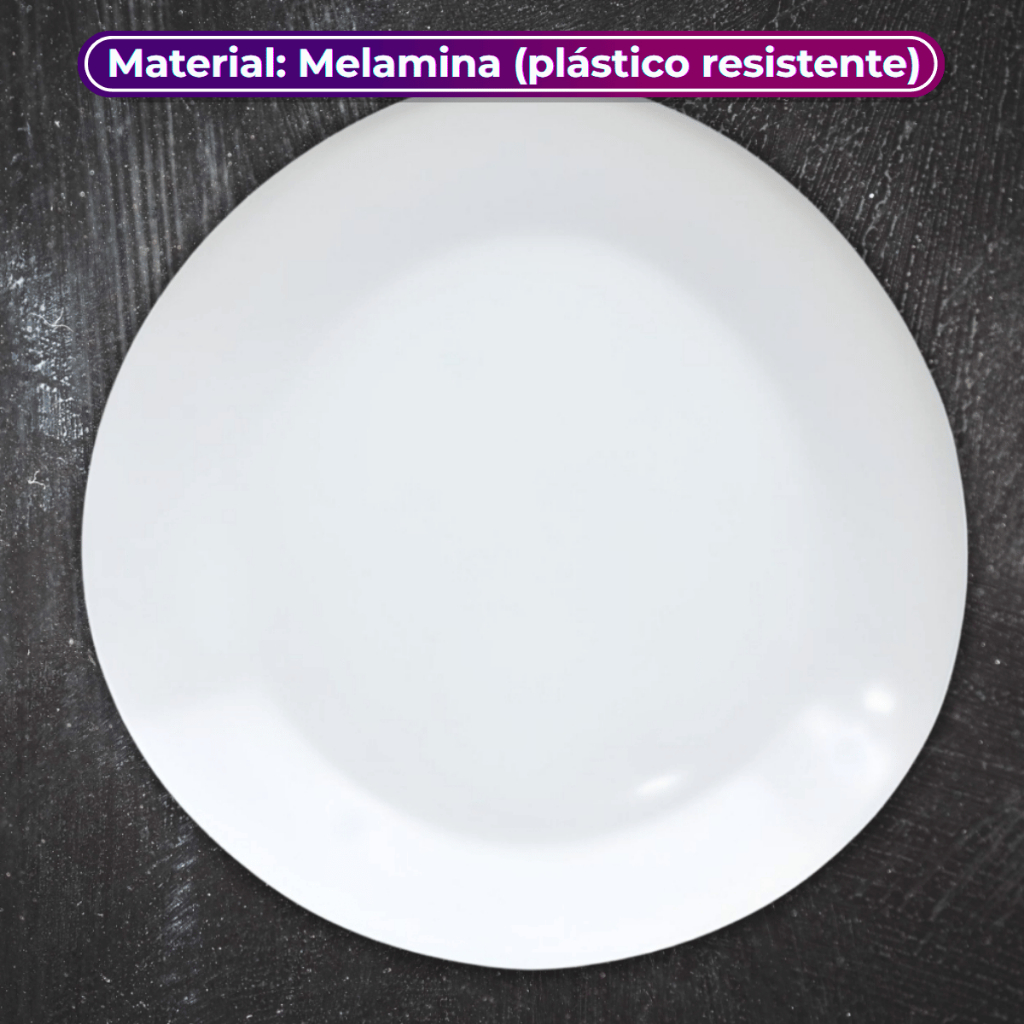 Prato Raso em Melamina Premium 21,6cm Design Triangular Sofisticado Multiuso - Bestfer