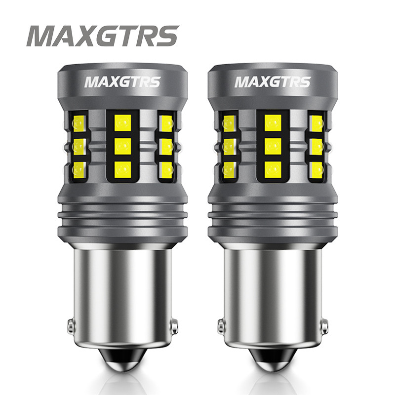 MAXGTRS 2x 1156 P21W BA15S 7440 W21W XBD Chip LED Luz De Sinalização Reversa Lâmpada Traseira De Backup