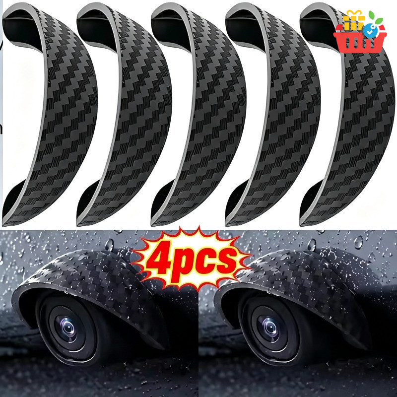 [Em Estoque] Capas De Chuva Para Câmera De Backup De Carro De 1-4 Unidades-Proteção Protetora Visão Traseira-Escudo Ré-A
