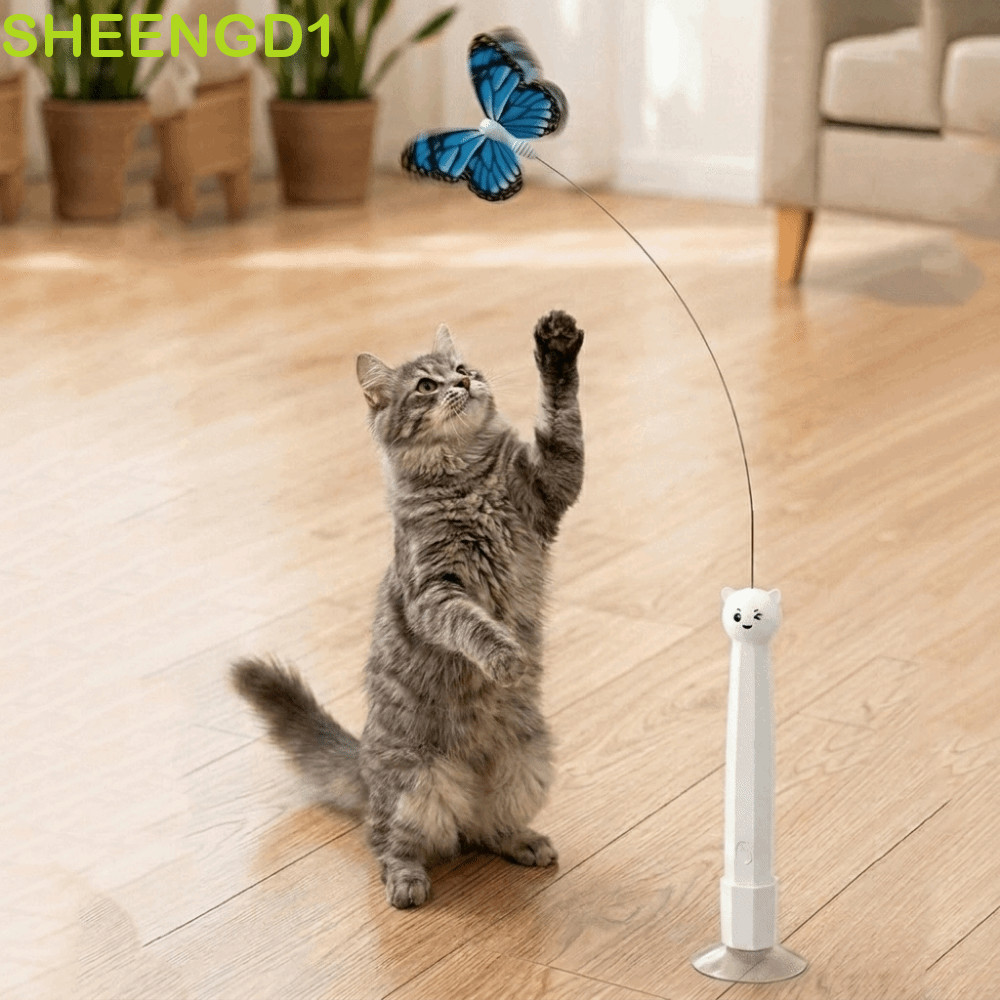 SHEENGD1 Butterfly Electric Cat Teaser , USB Recarregável De Longa Duração Da Bateria Automático Para Gatos