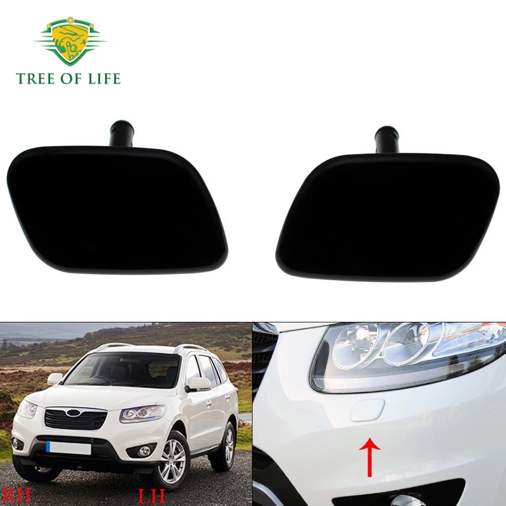 Para Hyundai Santa Fe MKII 2009 2010 2011 2012 Direita Esquerda Amortecedor Dianteiro Farol Arruela Bocal Capa Jet Cap