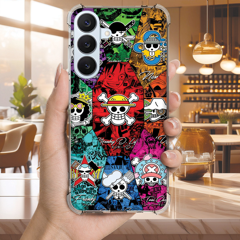 Capa Capinha GALAXY S24 S23 S22 S21 S20 S10 Anti-impacto Personalizada anime ONE PIECE (3472)