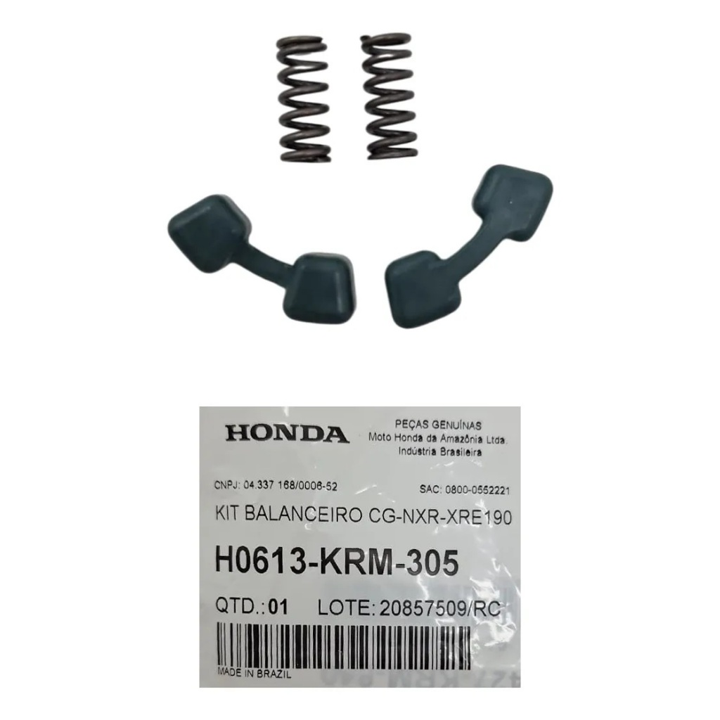 Kit Borracha + Mola Balanceiro Honda CG 150 160 XRE 190 Original Honda H0613KRM305