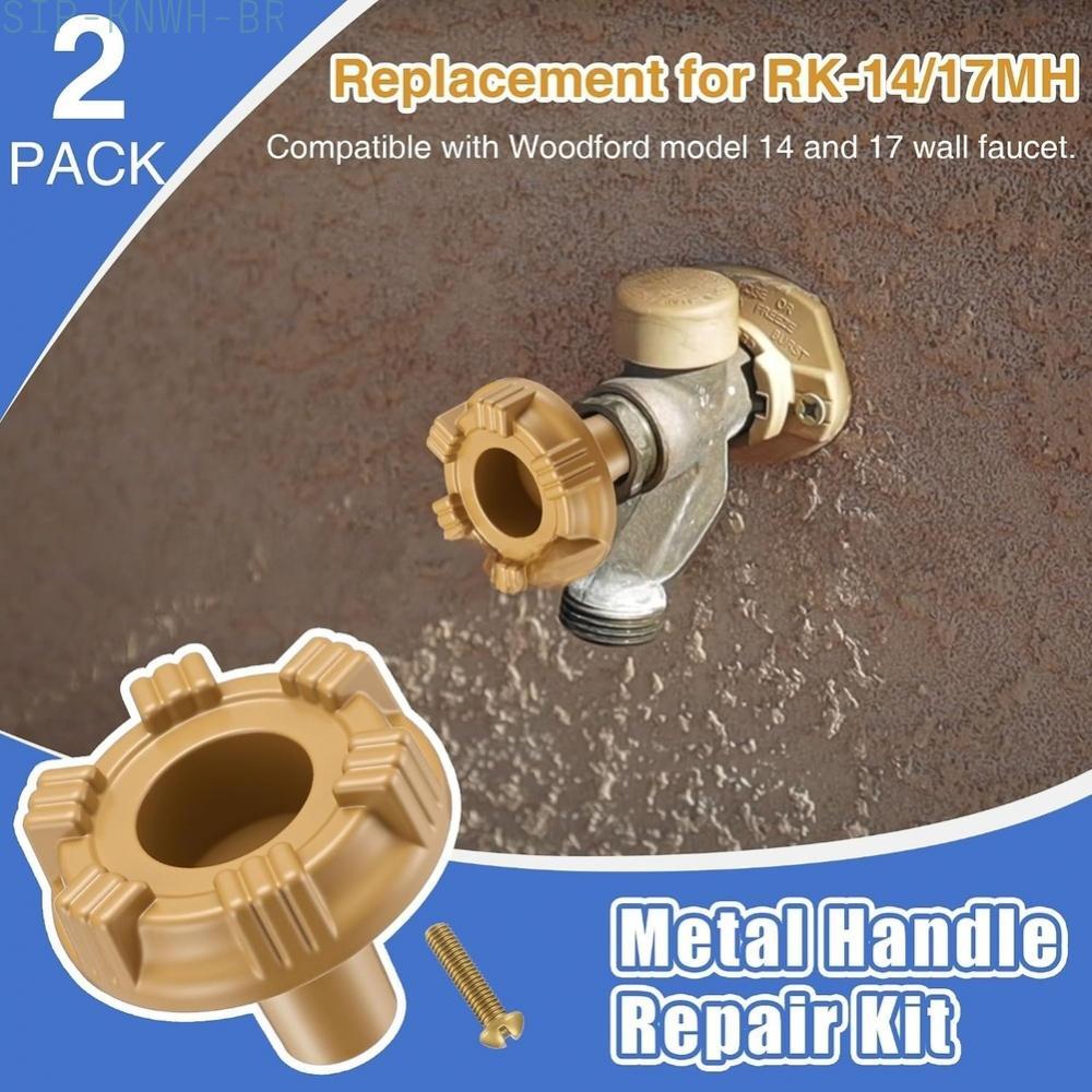 [SIP-KNWH-BR]Handle Repair Kit Easy 3-step Install Yard Water Supply For Model 14 Wall Faucet-New In 11-