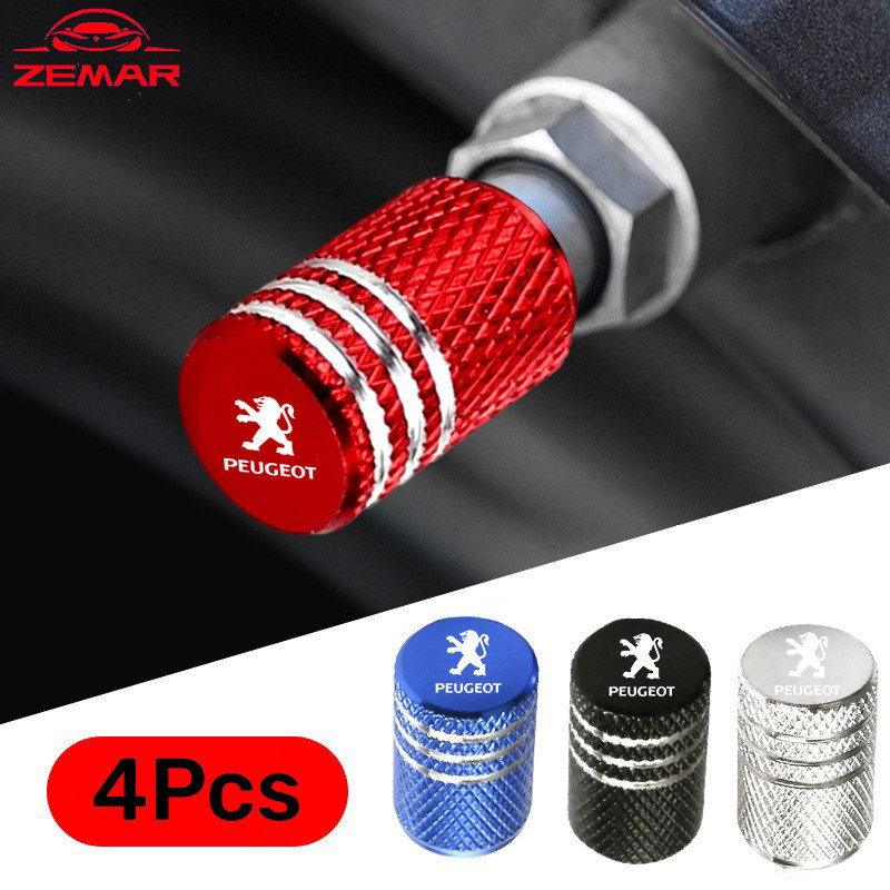 4Pcs Peugeot Pneus Tampas De Válvulas Para Carros Peças De Metal Bicicletas Automotivas Logotipo De Carro Impresso Acessórios De Moda Automóveis 206 208 207 307 308 2008 3008 508 408 5008 406
