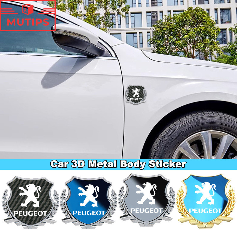 Peugeot 3D Metal Logotipo Do Carro Autocolante Pára-Lamas Lateral De Fibra De Carbono Para 206 208 207 307 308 2008 3008 508 408 5008 406