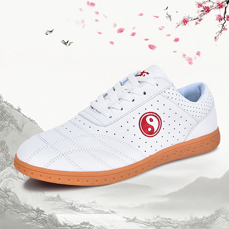 Tai chi sapatos masculinos mulheres couro macio tendão sola tai chi prática sapatos de treinamento atividades de competi