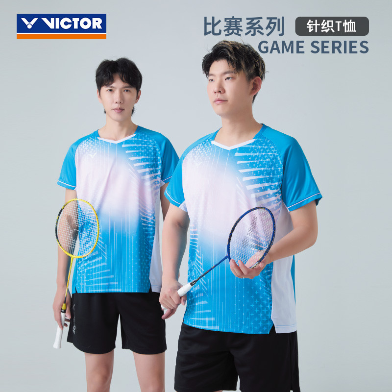 Victor victor camisa de Badminton terno masculino feminino de secagem rápida manga curta terno de treinamento de competi