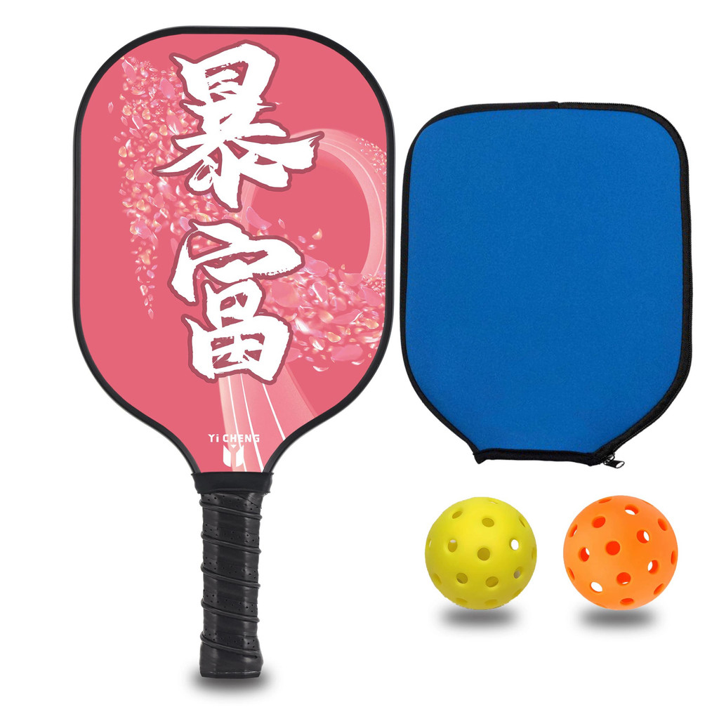 YiCHENG raquete picklebal picklebal fibra de vidro única Ultra-leve masculino feminino raquete de treinamento de competi