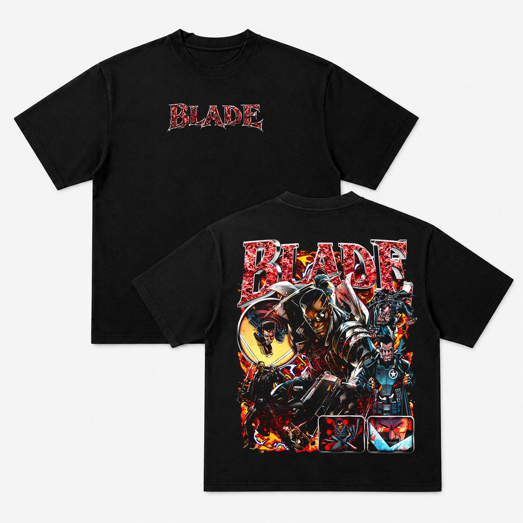 Camiseta Blade Caçador de Vampiros Anime Oversized 100% Algodão Unissex Otaku