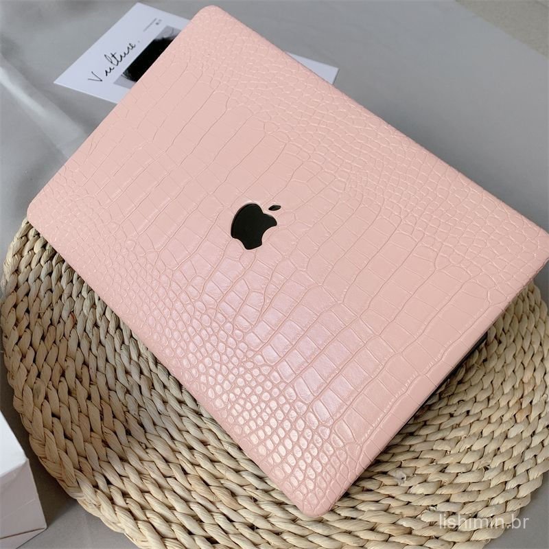 Crocodile Leather Case para Macbook Neo 13 A3404 2026-2020 Air Pro 13 14 15 16inch A3240 A3113 A2442 A2681 A2337