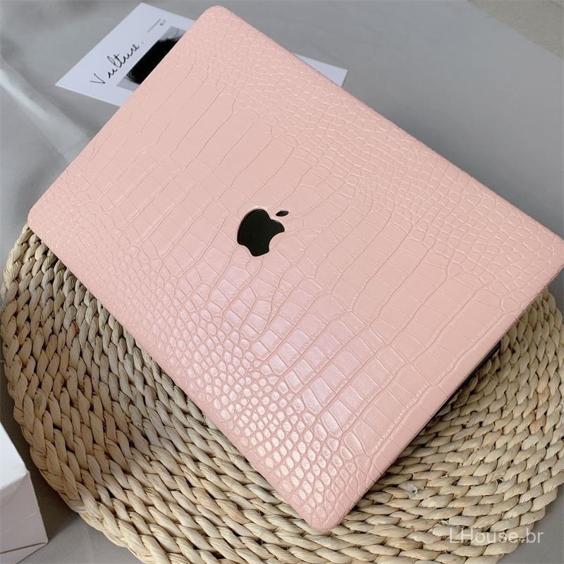 Crocodile Leather Case para Macbook Neo 13 A3404 2026-2020 Air Pro 13 14 15 16inch A3240 A3113 A2442 A2681 A2337
