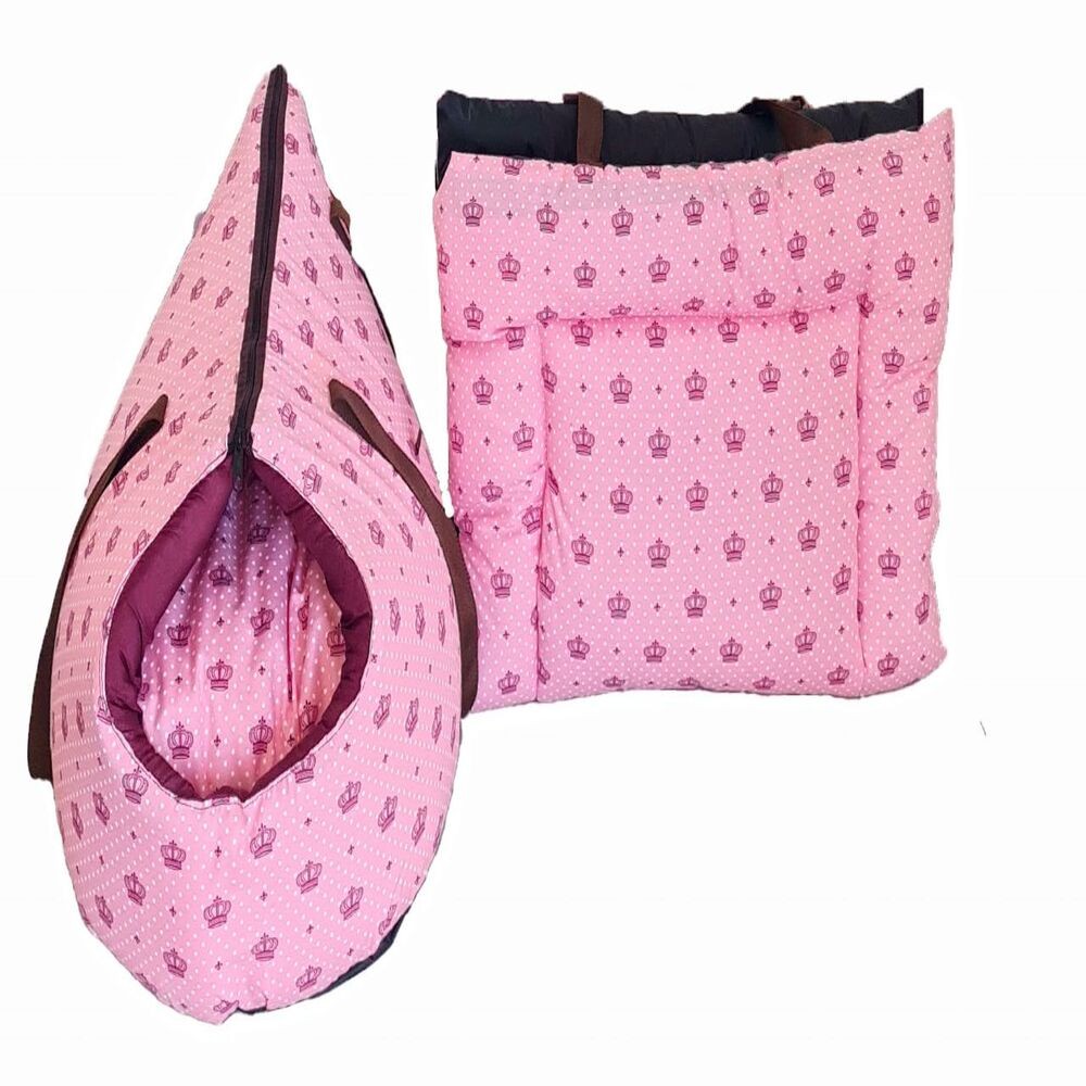 Kit 2 Pçs Bolsa de Transporte e Cama Iglu Pet 2 em 1 e Colchonete Portátil Amora Top Impermeável