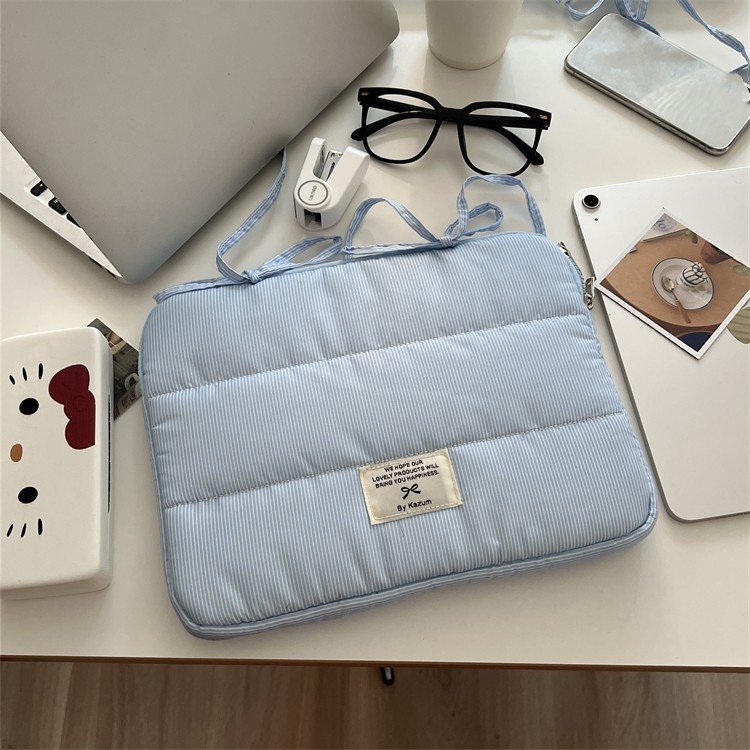Bolsa Para Laptop Estilo INS Simples Fita Azul Arco Capa Tablet Adequada 9.7 10 11 13 13.6 14 15.6 Polegadas