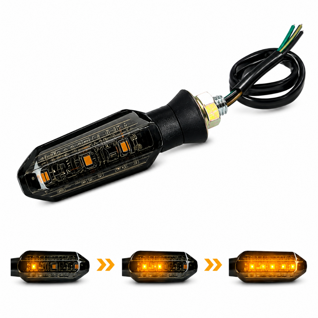 Pisca Mini Led Fume Sequencial Titan 150 Es Ks 2004 A 2008