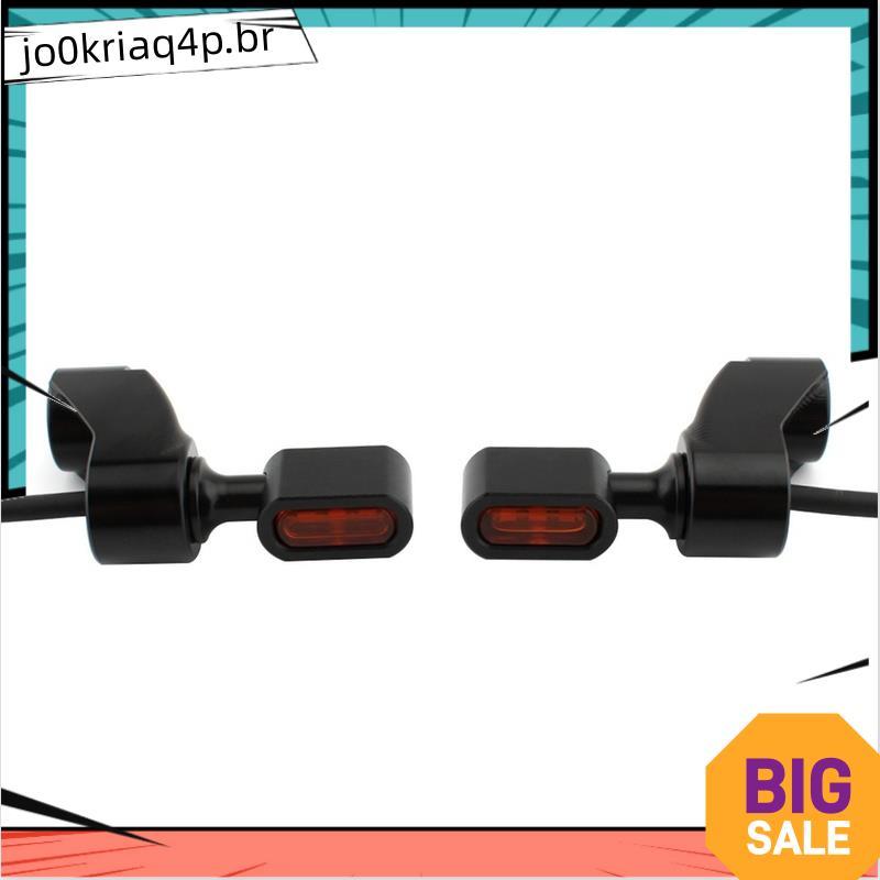 Para Dyna Glide Sportster XL 883 1200 Compatível Motocicleta Garfo Dianteiro Mini LED Turn Signal Light Correndo Lâmpada