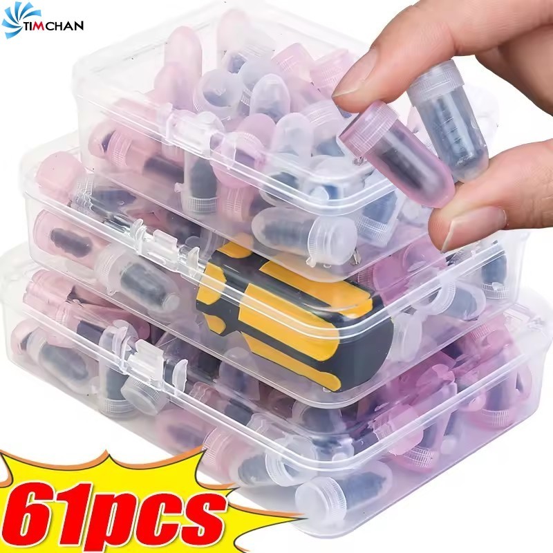 [Brilhante] Caixa De 61/31 Unidades Para Reparo De Pneus De Carro A Vácuo Universal-Pregos De Veículos De Borracha-Kit D