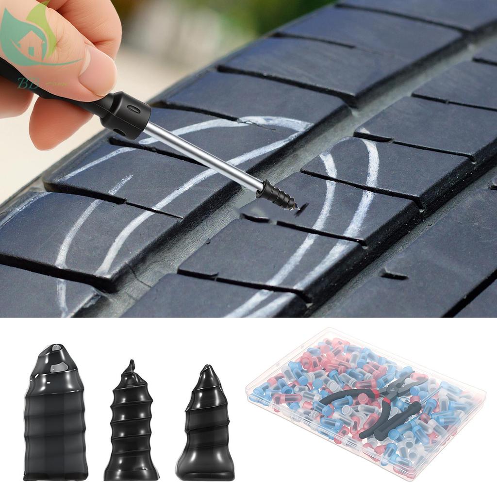 180 Pçs Vácuo Pneu Plug Parafuso 3 Tamanho Prático Reparação De Pneus Borracha Prego Kit Para Carro SHOPQJC9838