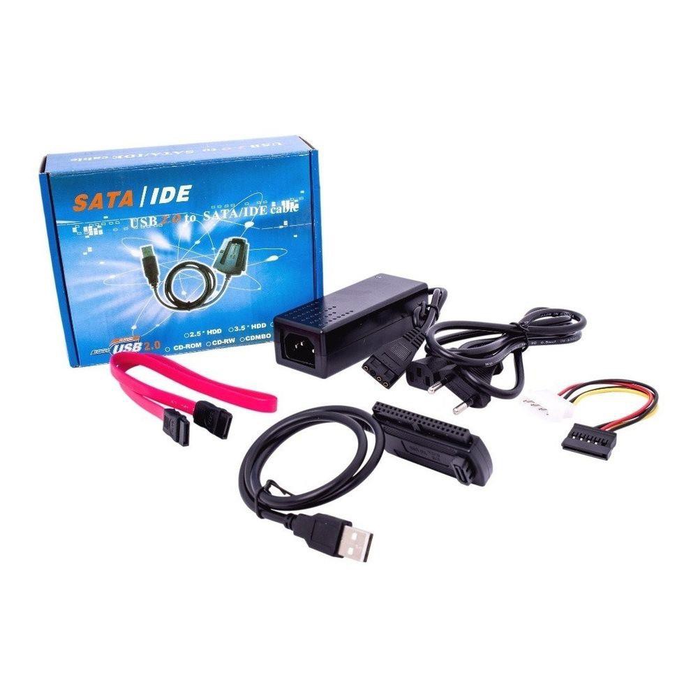 CONVERSOR USB 2.0 PARA IDE / SATA E SATA IDE BIDIRECIONAL HD SSD CD CDROM DVDRW BLU-RAY BLURAY DVD SKU086 = BACKUP = RECUPERAÇÃO DE DADOS = 480 MBPS USB 2.0
