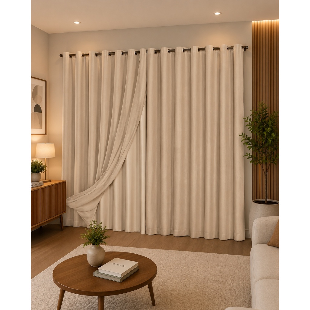 Cortina Residencial com Visual Sofisticado Indicada para Ambientes Internos