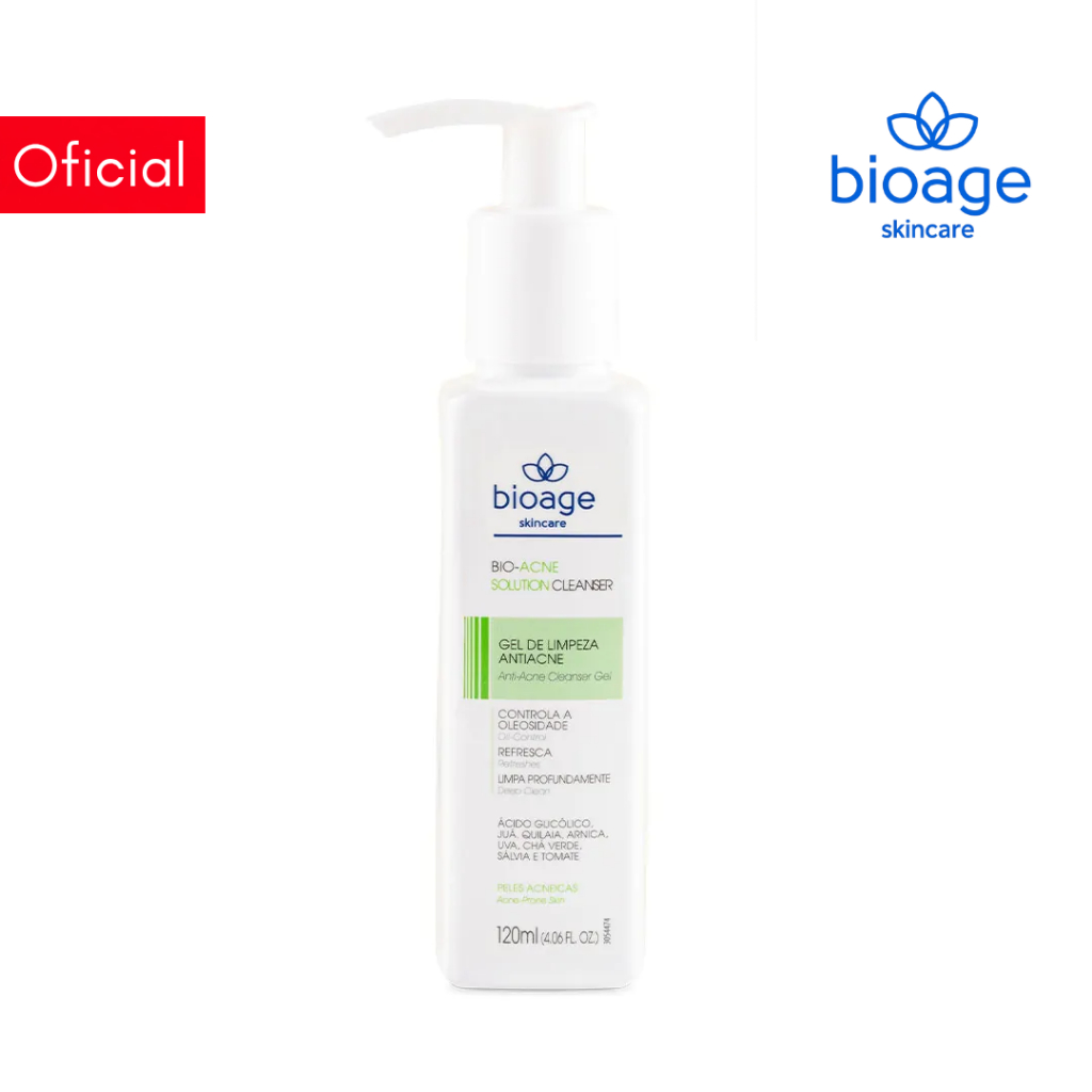 Bioage Sabonete Facial Antiacne Controla a Oleosidade e Refresca - Bio-Acne Solution Cleanser 120ml