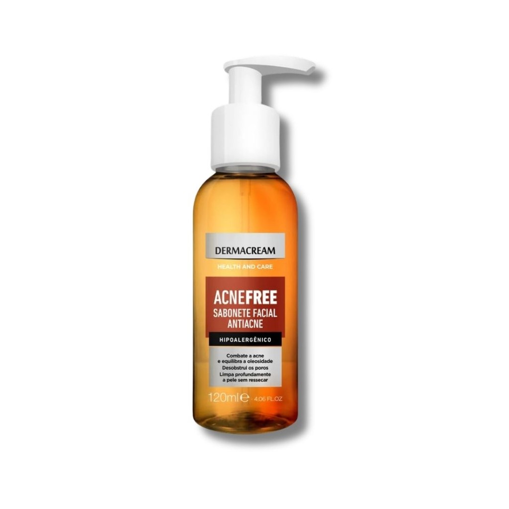 Sabonete Liquido Facial Dermacream 120ml Antiacne