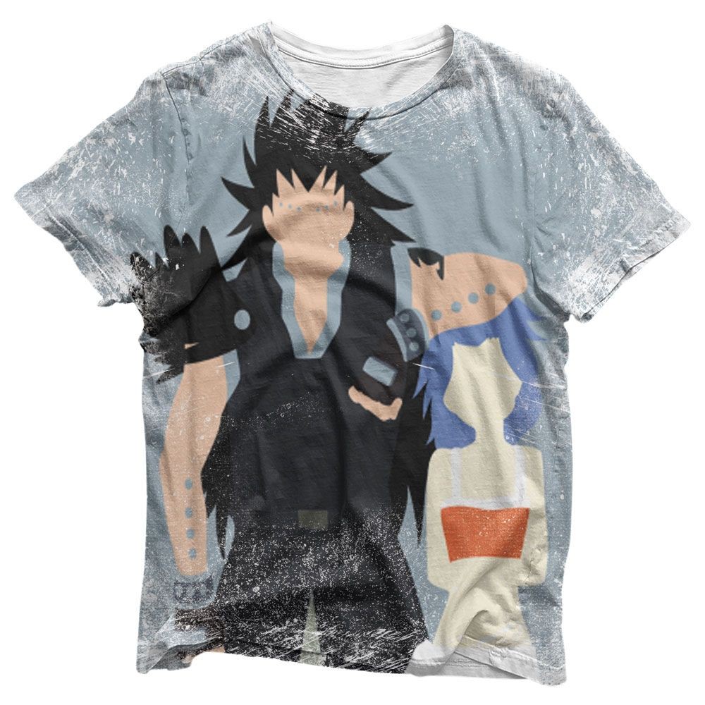 Camisa Gajeel & Levi Arte - Camisas Fairy Tail Estampa Total