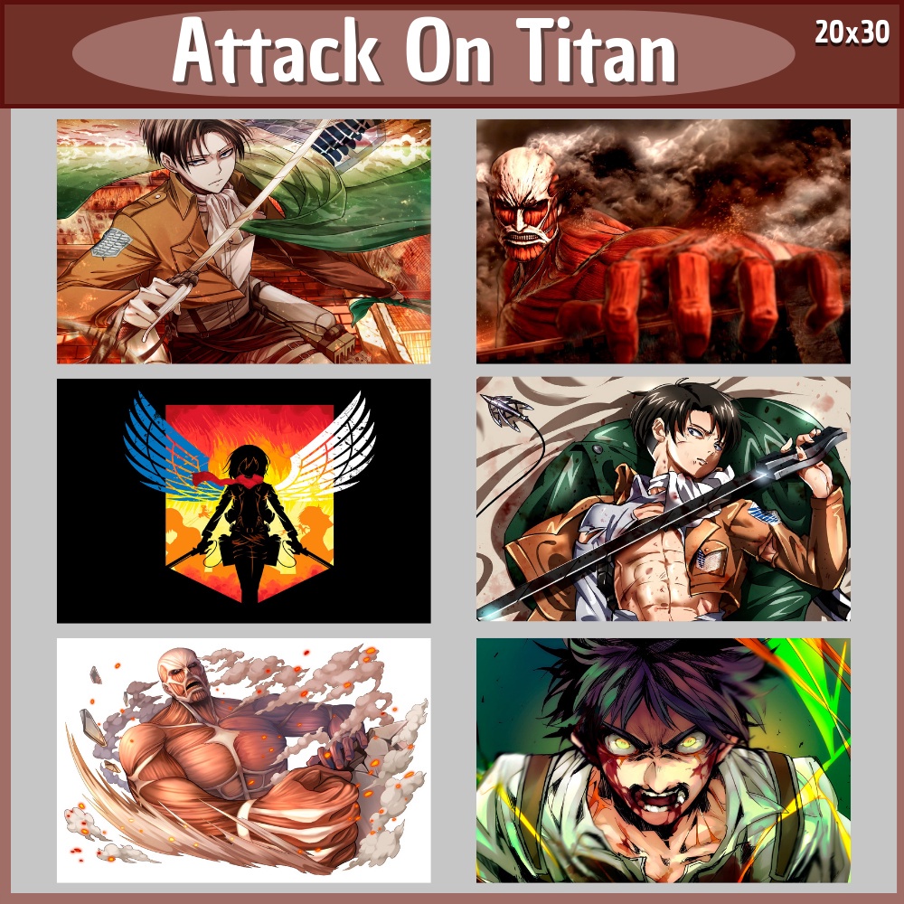 Muitos Modelos De Quadros Grandes Do Anime Attack On Titan Shingeki No Kyojin Levi Eren Mikassa Mdf Tamanho 20x30