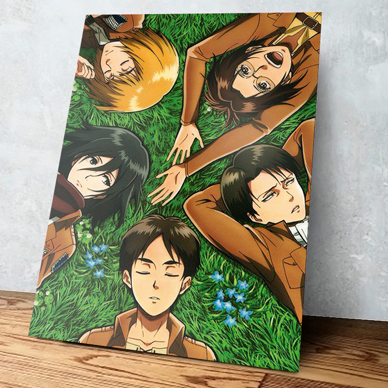 Placa Decorativa Quadro Attack On Titan, Shingeki no Kyojin, Eren, Levi, Mikasa, Mikasa 20x28 A4 MDF