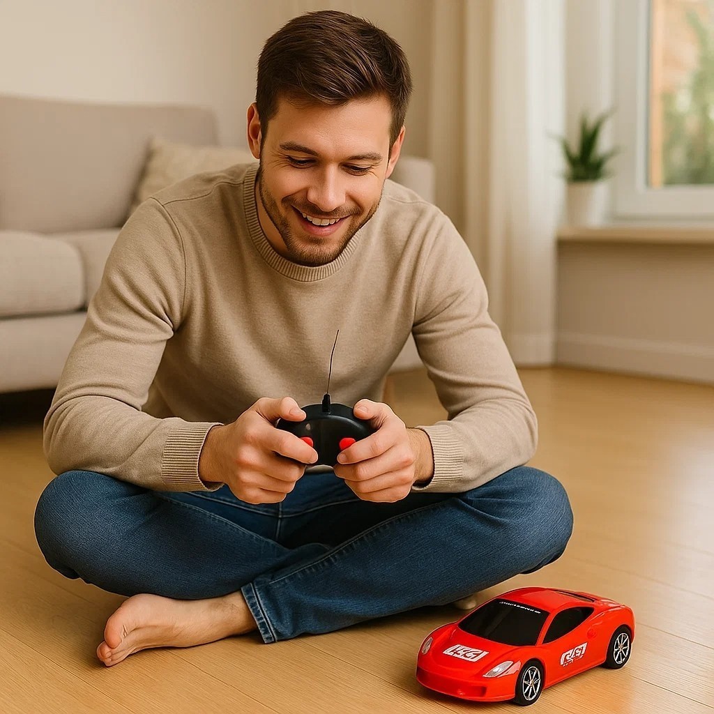 Carrinho Controle Remoto Speed Racing 2 Funções Menino Brinquedo Alta Velocidade Presente Pilhas