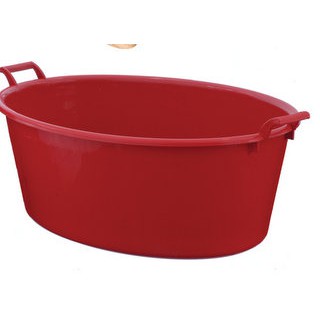 Bacia Plástica Oval 54 Litros com Alças Reforçadas Ideal para Armazenamento e Organização