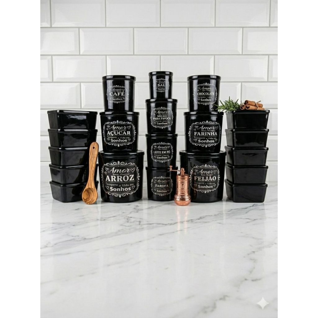 Kit 20 Peças de Potes Plásticos Multiuso Oliplast – Ideal para Cozinha e Marmitas