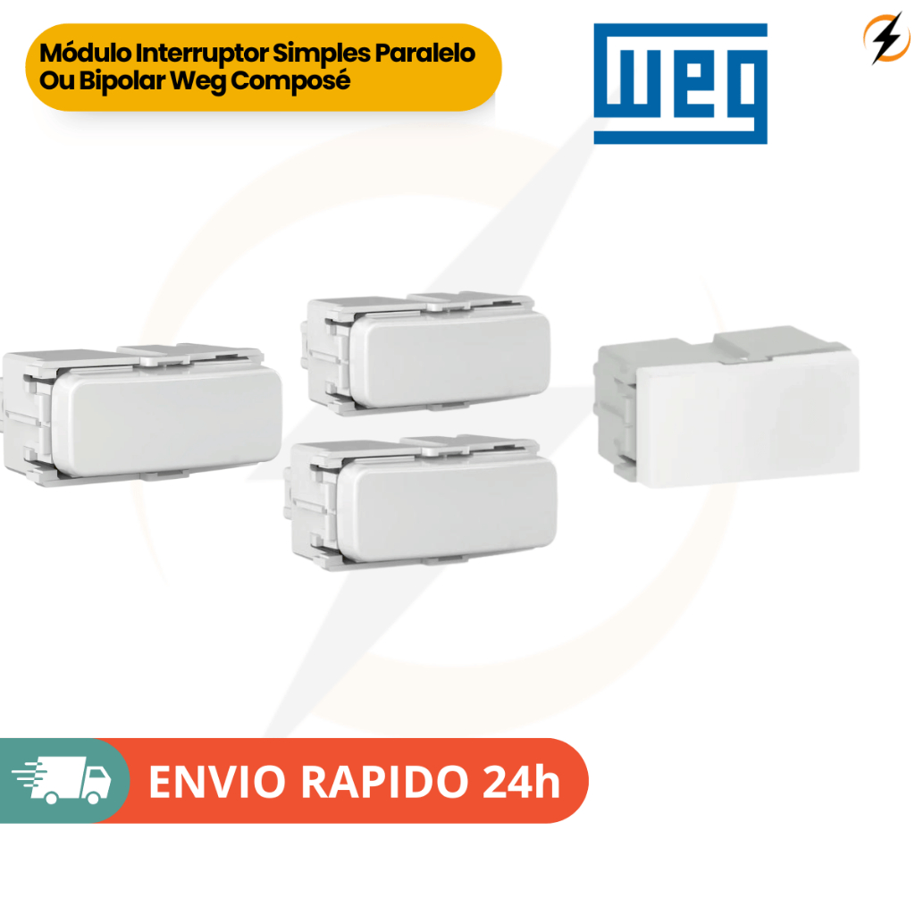 Módulo Interruptor Simples Paralelo Ou Bipolar Weg Composé