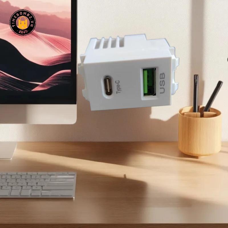 { TB & Bag } 1Pcs 220V Painel De Carregamento De Celular Soet USB + Módulo De Alimentação Tipo C Transformador 5V 2.1A A
