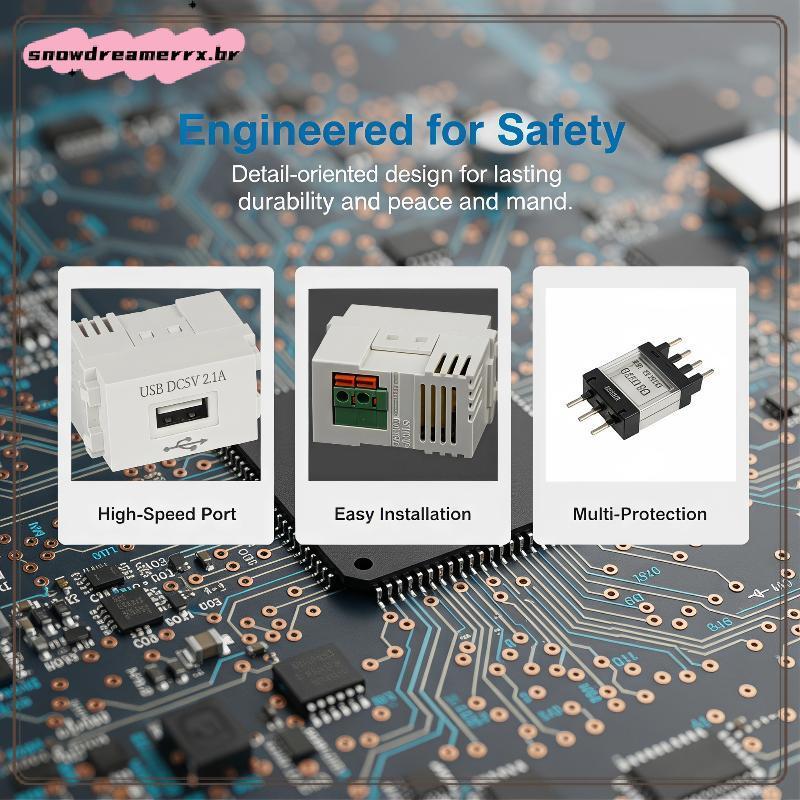 Painel De Carregamento 220V USB Power Soet 5V 2.1A 1PC Módulo Transformador De Energia Para Café Restaurante Desktop Use