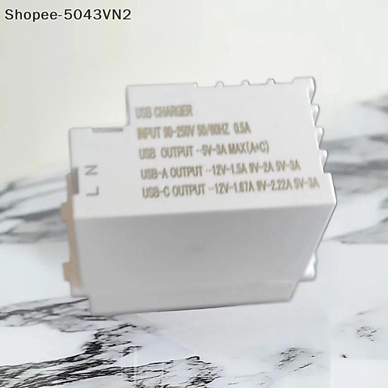 [RE] 1Pcs 220V Painel De Carregamento De Celular Soet USB + Type C Módulo De Alimentação 5V Transformador 2.1A Adaptador