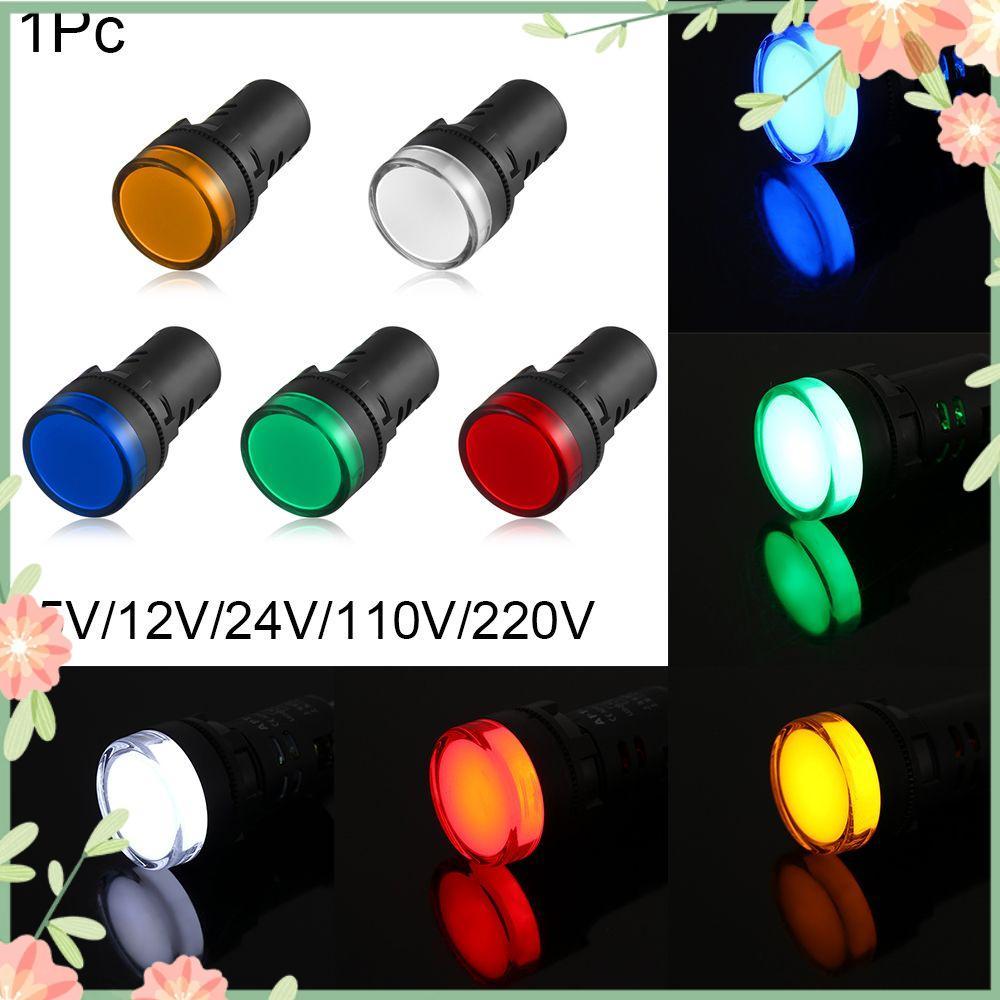 1Pc LED Indicador Luz Piloto Útil 5V 12V 24V 110V 220V Vermelho Azul Branco Verde Amarelo Montagem Em Painel