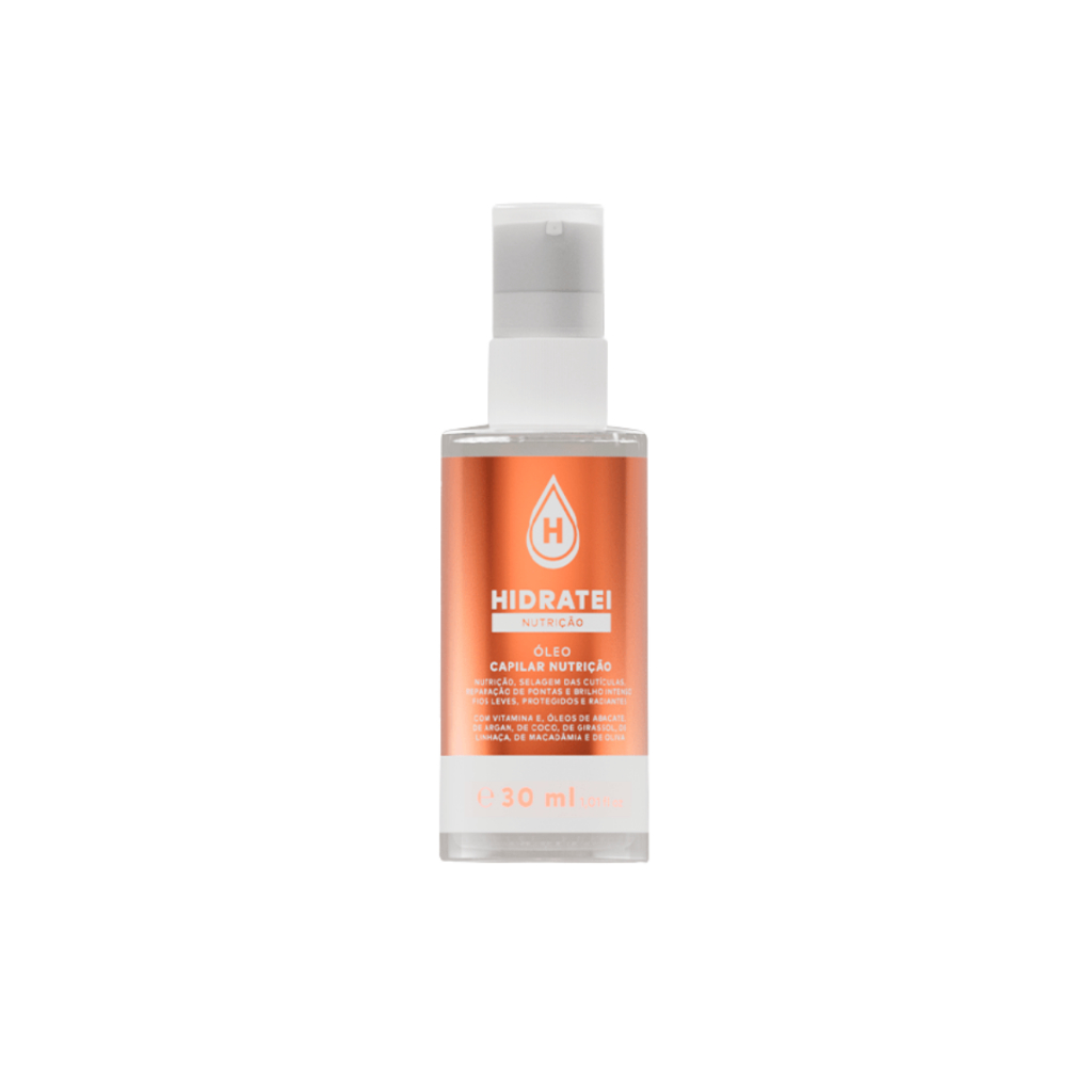 Óleo Capilar Nutrição Hidratei 30ml Mini Travel Size Antifrizz Reparador Pontas Brilho
