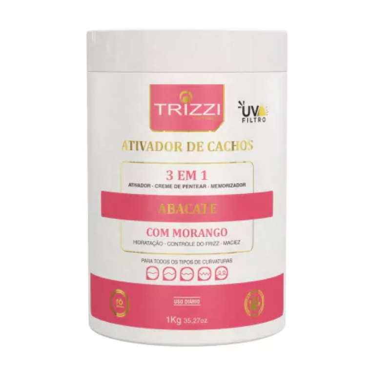 Ativador de Cachos 3 em 1 Abacate + Morango 1Kg Trizzi