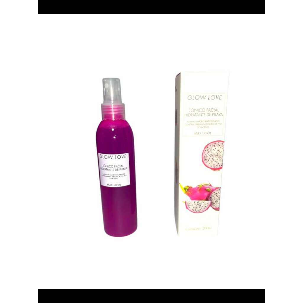 Max Love  Glow Love Tônico Facial Hidratante Abacate,Amora,Morango e Pitaya 200ml