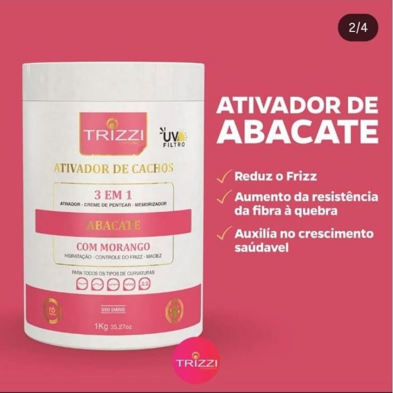 Ativador de Cachos 1kg Trizzi Abacate com Morango