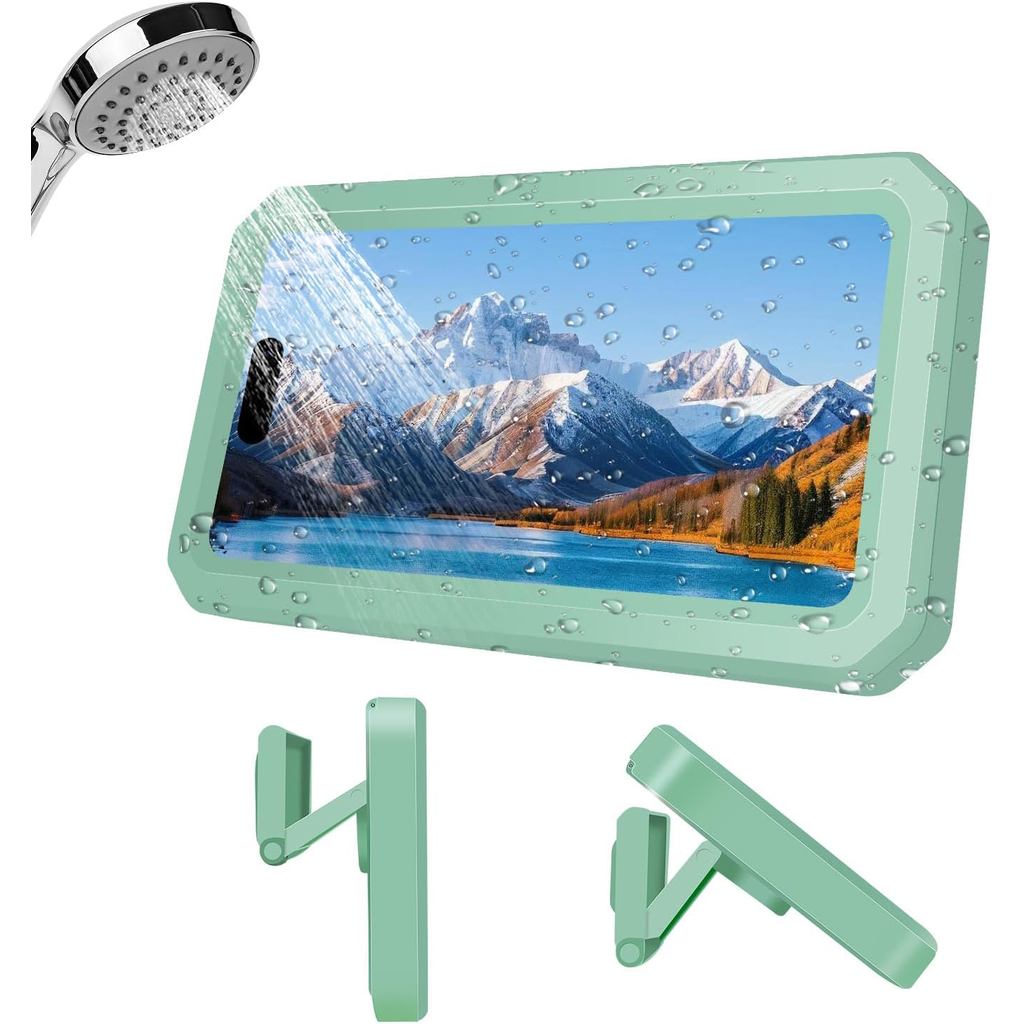 Shower Phone Holder Waterproof, 480° Rotatable Retractable Adjustable Anti-Fog High Sensitivity Touch Screen Bathroom Sh